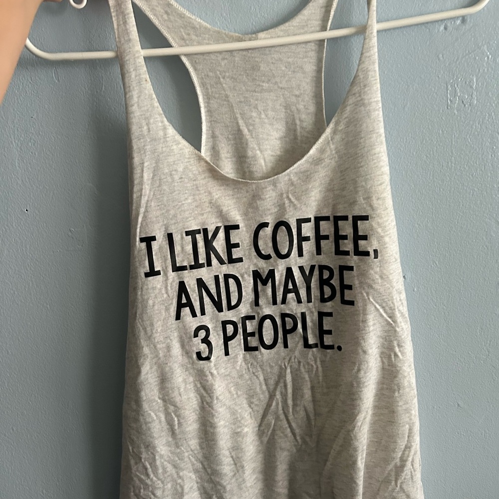 Gray Sleeveless Top with Fun Print